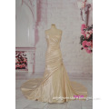 mermaid champagne color satin new arrival guangzhou design wedding dress